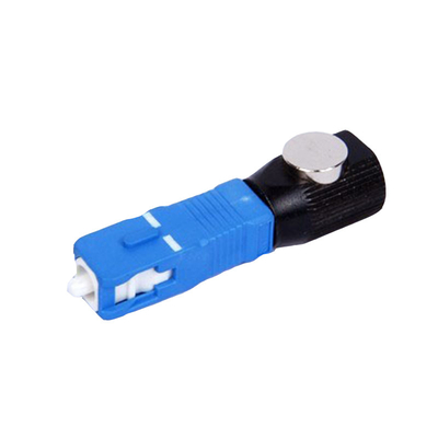 SC Bare Fiber Optic Adapter Simplex วัสดุ PVC / โลหะ