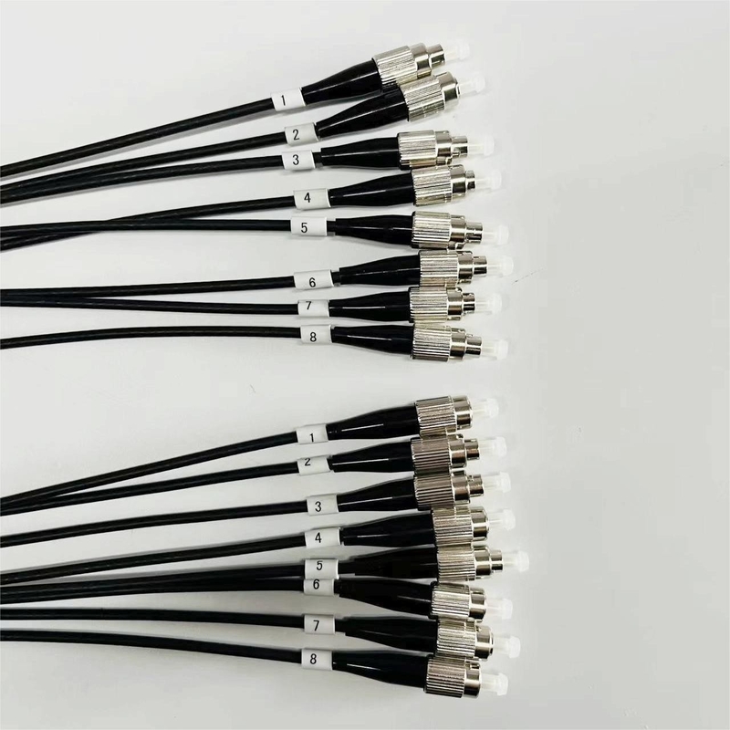 8 Core Armoured Fiber Patch Cord CPRI Patch Jumper 6.5mm Black LSZH BBU RRU